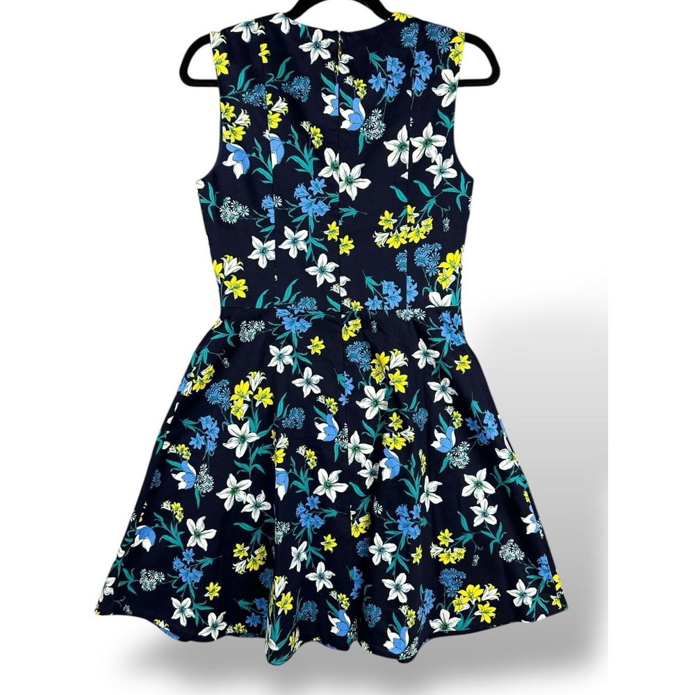 Draper James Elliston Dress Womens 4 Floral Fit & Flare Sleeveless Preppy Brunch - Picture 2 of 7